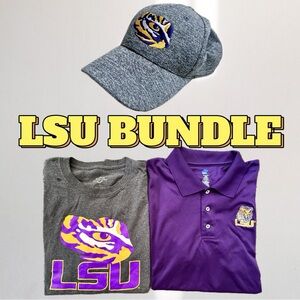 2 Shirts & 1 LSU Tigers Football NCAA Louisiana State University Bundle